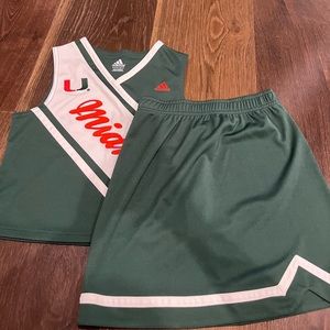 Girls 10-12 miami cheerleading outfit NWOT